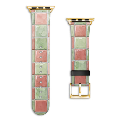 Bahnsteig - Apple Watch Armband 38/40/41/42mm 38 40 41 42mm Gold Matte NALIA Kunstleder Armband
