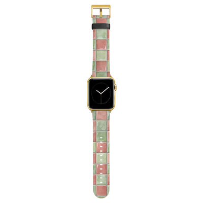 Bahnsteig - Apple Watch Armband 44/45/46/49mm 44 45 46 49mm Gold Matte NALIA Kunstleder Armband