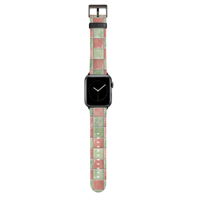 Bahnsteig - Apple Watch Armband 38/40/41/42mm 38 40 41 42mm Black Matte NALIA Kunstleder Armband