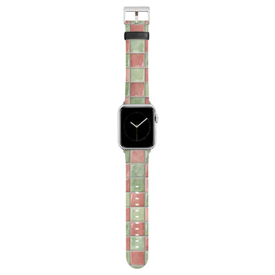 Bahnsteig - Apple Watch Armband 38/40/41/42mm 38 40 41 42mm Silver Matte NALIA Kunstleder Armband