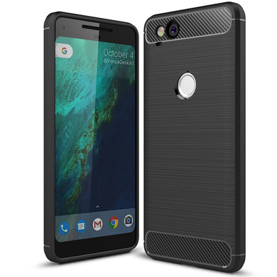NALIA Silikonhülle für Google Pixel 2 – Rutschfest & Matt – VORTEX (Gebürstete Optik & Carbon Design) – Marke aus Berlin Default Title NALIA Protective Hülle