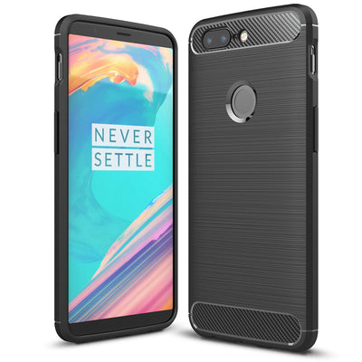 NALIA Silikonhülle für OnePlus 5T – Rutschfest & Matt – VORTEX (Gebürstete Optik & Carbon Design) – Marke aus Berlin Default Title NALIA Protective Hülle