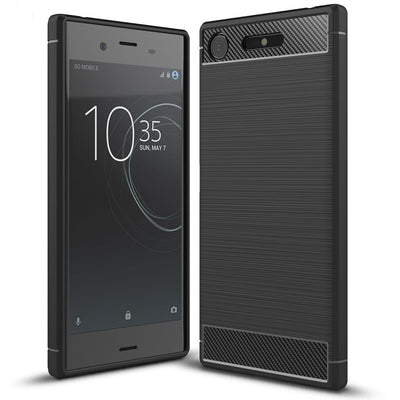 NALIA Silikonhülle für Sony Xperia XZ1 – Rutschfest & Matt – VORTEX (Gebürstete Optik & Carbon Design) – Marke aus Berlin Default Title NALIA Protective Hülle