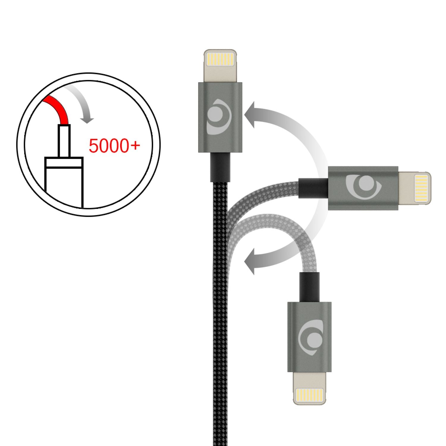 NALIA 2m USB Sync Daten Kabel für iPhone iPad iPod, Ladekabel Nylon Phone Cable