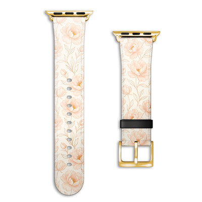 Blush - Apple Watch Armband 44-49mm & 42 (Serie 1-3) 44-49mm & 42 (Serie 1-3) Matt Gold NALIA Kunstleder Armband