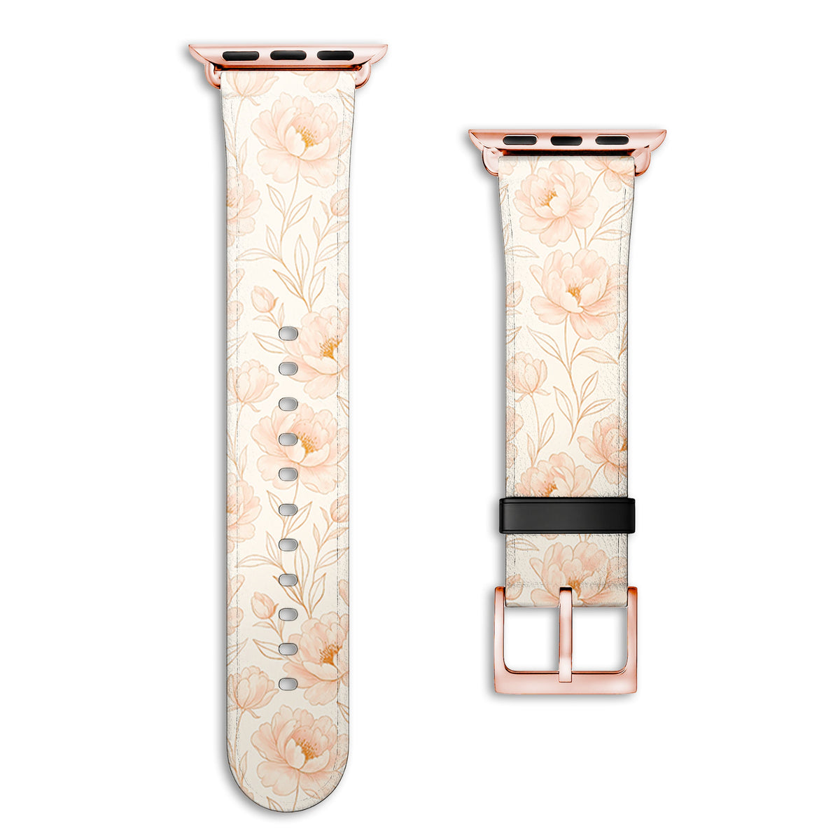 Blush - Apple Watch Armband 38-41mm & 42 (Serie 10-11) 38-41mm & 42 (Serie 10-11) Matt Rose Gold NALIA Kunstleder Armband