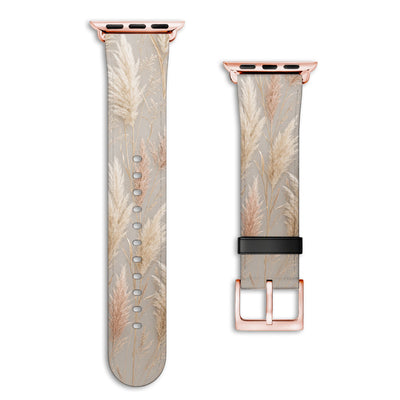 Linen - Apple Watch Armband 38/40/41/42mm 38 40 41 42mm Matt Rose Gold NALIA Kunstleder Armband