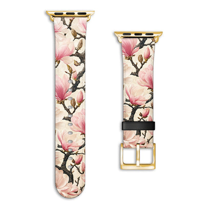 Blossom - Apple Watch Armband 38/40/41/42mm 38 40 41 42mm Matt Gold NALIA Kunstleder Armband