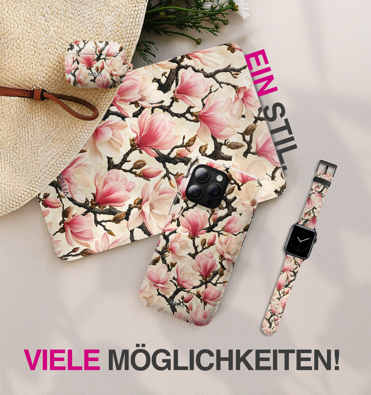 Blossom - iPhone 15 Plus Hülle NALIA Protective Hülle