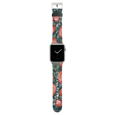 Serenade - Apple Watch Armband 38/40/41/42mm 38 40 41 42mm Matt Silber NALIA Kunstleder Armband