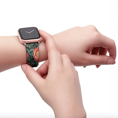 Serenade - Apple Watch Armband 38/40/41/42mm 38 40 41 42mm Matt Rose Gold NALIA Kunstleder Armband