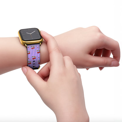 Cherie - Apple Watch Armband 38-41mm & 42 (ab Serie 10) 38-41mm & 42 (ab Serie 10) Matt Gold NALIA Kunstleder Armband