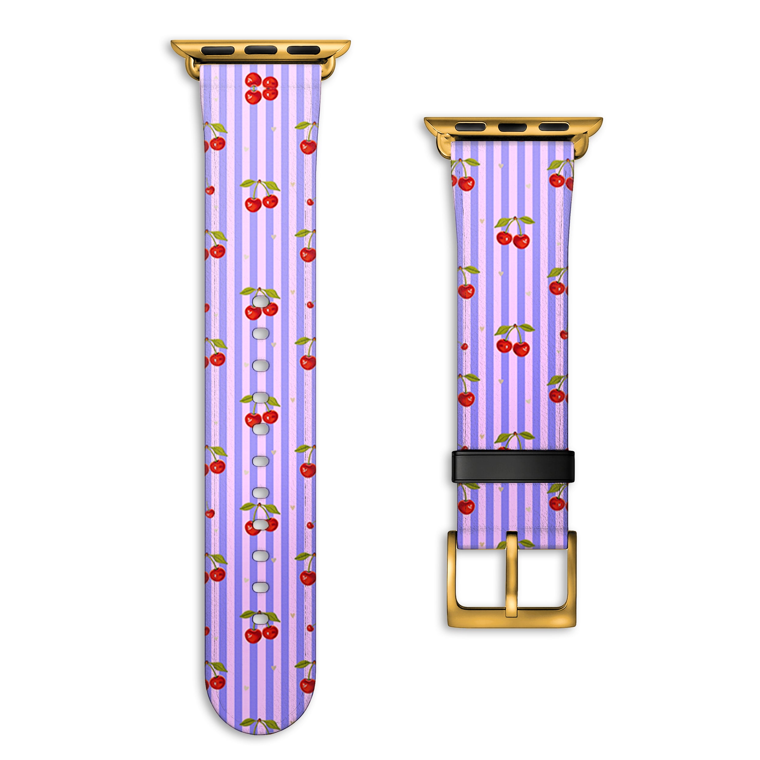 Cherie - Apple Watch Armband 44-49mm & 42 (Serie 1-3) 44-49mm & 42 (Serie 1-3) Matt Gold NALIA Kunstleder Armband