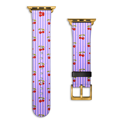Cherie - Apple Watch Armband 44-49mm & 42 (Serie 1-3) 44-49mm & 42 (Serie 1-3) Matt Gold NALIA Kunstleder Armband