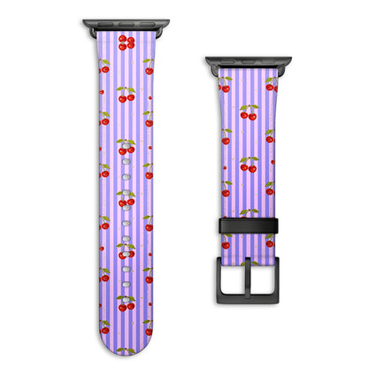 Cherie - Apple Watch Armband 44-49mm & 42 (Serie 1-3) 44-49mm & 42 (Serie 1-3) Matt Schwarz NALIA Kunstleder Armband