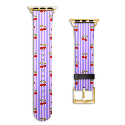 Cherie - Apple Watch Armband 38-41mm & 42 (Serie 10-11) 38-41mm & 42 (Serie 10-11) Matt Gold NALIA Kunstleder Armband