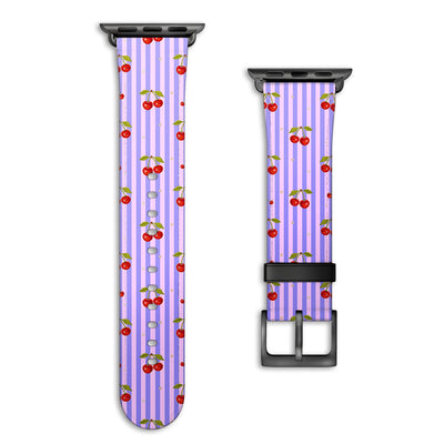 Cherie - Apple Watch Armband 44-49mm & 42 (Serie 1-3) 44-49mm & 42 (Serie 1-3) Matt Schwarz NALIA Kunstleder Armband