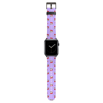 Cherie - Apple Watch Armband 38-41mm & 42 (Serie 10-11) 38-41mm & 42 (Serie 10-11) Matt Schwarz NALIA Kunstleder Armband