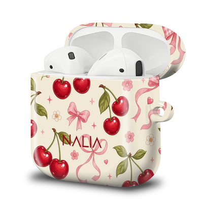 Coquette AirPods Pro 3 Hülle mit Kirschen, geöffnet
