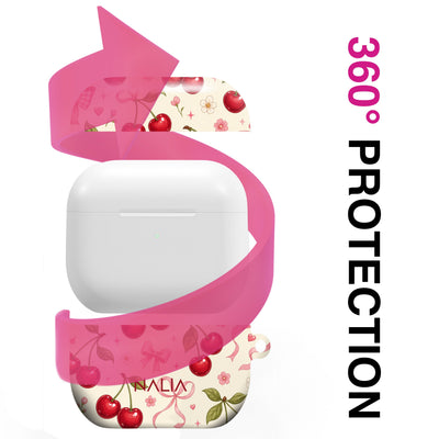 Coquette AirPods Pro 3 Hülle mit Kirschen, rundum