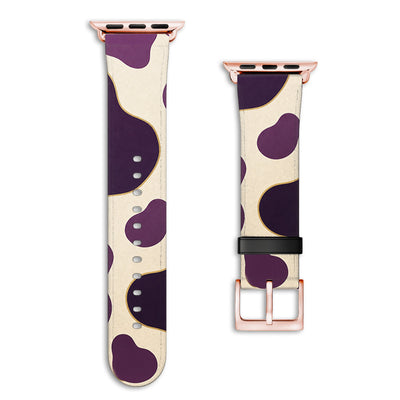 Plum - Apple Watch Armband 38/40/41/42mm 38 40 41 42mm Matt Rose Gold NALIA Kunstleder Armband
