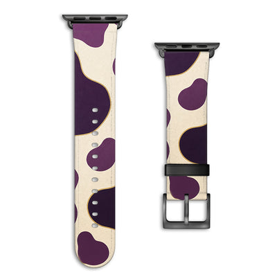 Plum - Apple Watch Armband 38/40/41/42mm 38 40 41 42mm Matt Schwarz NALIA Kunstleder Armband