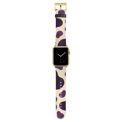 Plum - Apple Watch Armband 38/40/41/42mm 38 40 41 42mm Matt Gold NALIA Kunstleder Armband