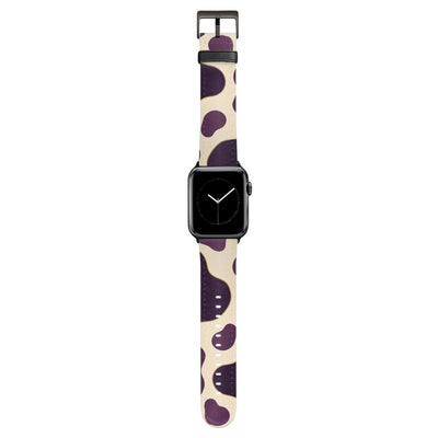 Plum - Apple Watch Armband 38/40/41/42mm 38 40 41 42mm Matt Schwarz NALIA Kunstleder Armband