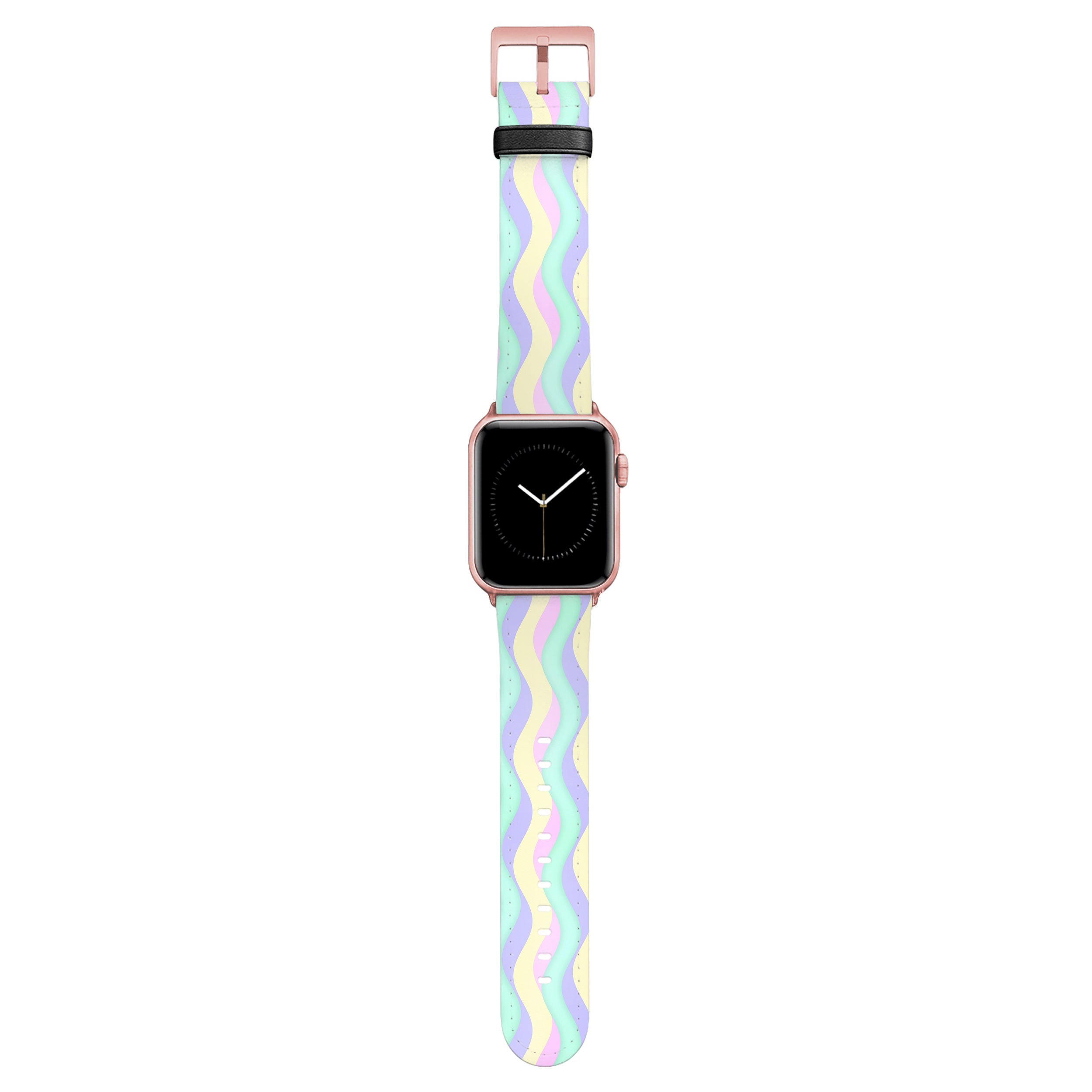 Curves - Apple Watch Armband 38-41mm & 42 (ab Serie 10) 38-41mm & 42 (ab Serie 10) Rose Gold Matte NALIA Kunstleder Armband