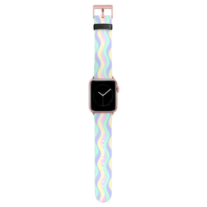 Curves - Apple Watch Armband 44-49mm & 42 (Serie 1-3) 44-49mm & 42 (Serie 1-3) Matt Rose Gold NALIA Kunstleder Armband