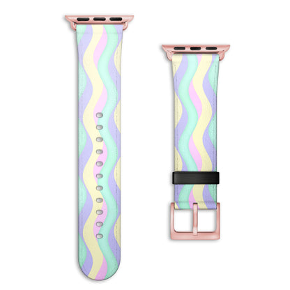 Curves - Apple Watch Armband 44-49mm & 42 (Serie 1-3) 44-49mm & 42 (Serie 1-3) Matt Rose Gold NALIA Kunstleder Armband