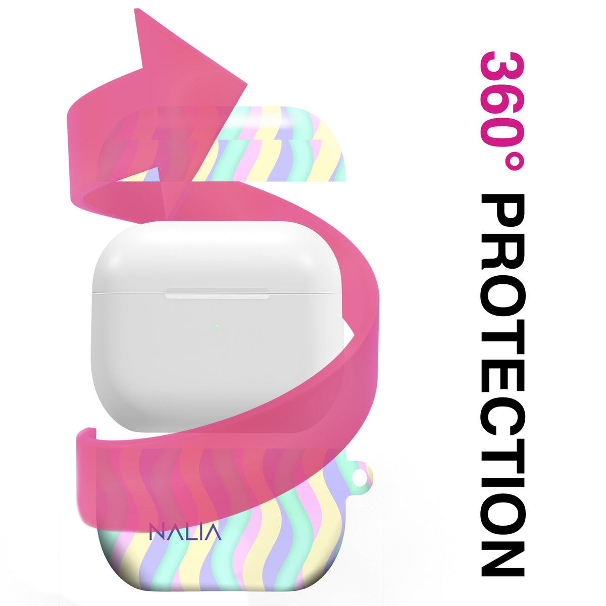 Curves - AirPods 4 Hülle NALIA Protective Hülle