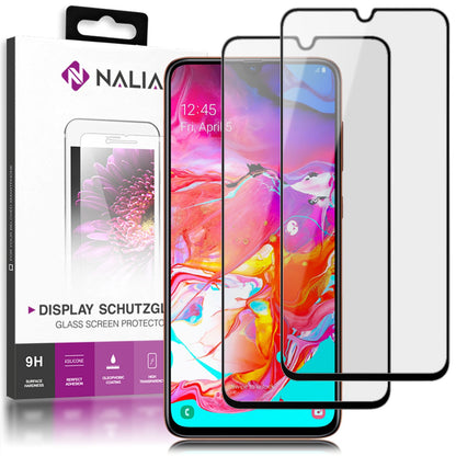 NALIA 2x Schutz Glas für Samsung Galaxy A70, 9H Full Cover Display Panzer Folie Default Title NALIA