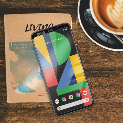 NALIA Schutzglas kompatibel mit Google Pixel 4 Glas, 9H Full-Cover Screen Display Schutz, Handy Schutzfolie Bildschirm-Abdeckung Schutz-Film Protector Tempered Glass Case Klar - Transparent Schwarz Default Title NALIA GlasSchutz