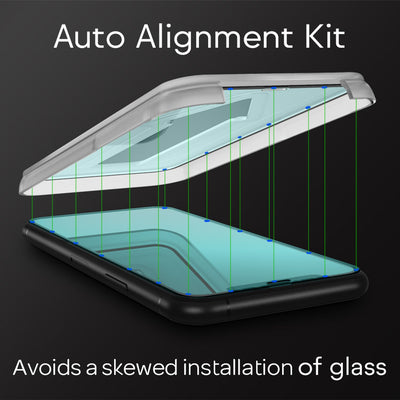 NALIA (2x) Schutzglas & Applikator kompatibel mit iPhone 11 Pro/ X/ Xs, 9H Full-Screen Glasfolie mit Schablone für einfache Installation, Handy Displayschutz Tempered Glass - Transparent (schwarz) Default Title NALIA GlasSchutz