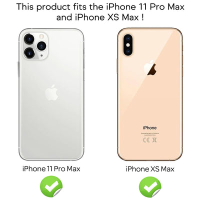 NALIA (2x) Glas & Applikator kompatibel mit iPhone 11 Pro Max/ Xs Max, 9H Full-Screen Schutzglas mit Schablone für einfache Installation, Handy Displayschutz Tempered Glass - Transparent (schwarz) Default Title NALIA GlasSchutz
