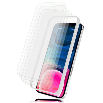 NALIA 4x Schutzglas & 1x Schablone - Set kompatibel mit iPhone 13 Mini Glas, 9H Full-Screen Glasfolie [Case-Friendly] mit Applikator, einfache Installation, hoher Handy Displayschutz - Transparent Default Title NALIA GlasSchutz