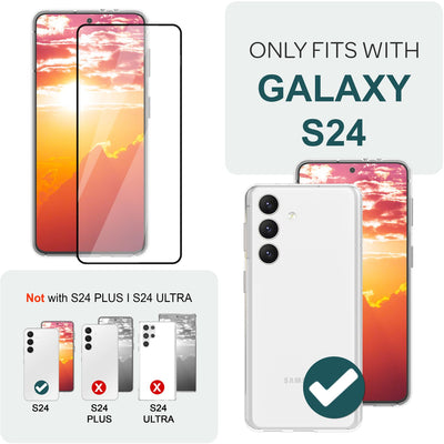 NALIA 2x Schutzglas für Samsung Galaxy S24 – Montagerahmen & 9H Full-Screen – ARMORGLASSX PRO (Glasfolie Transparent & Case-Friendly) – Marke aus Berlin Default Title NALIA GlasSchutz