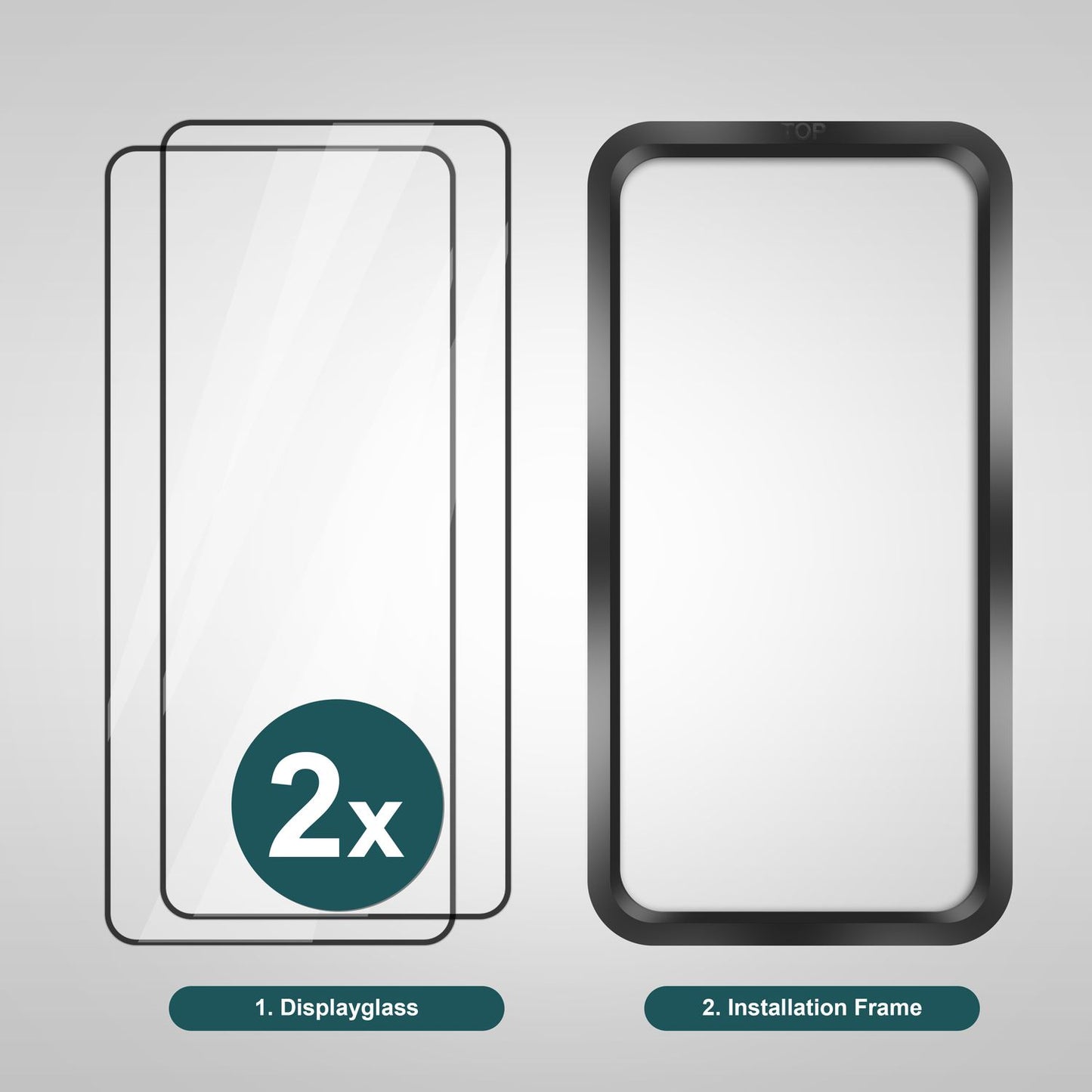 NALIA Set 2x Schutzglas & 1x Applikator für Samsung Galaxy S24 Glas, Klarer Displayschutz & Schablone, 9H Glasfolie