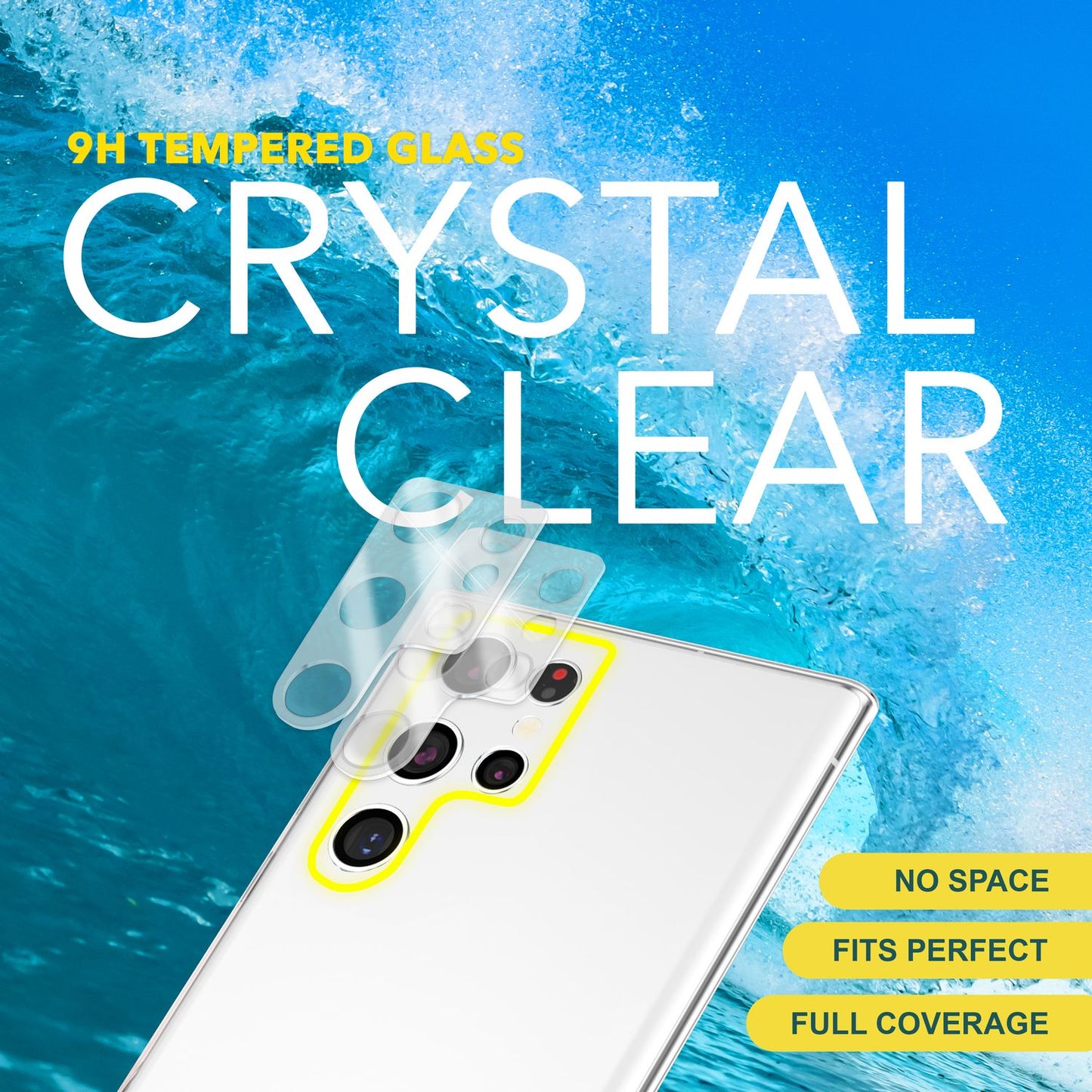 NALIA [2 Stück] Kamera-Schutzglas für Samsung Galaxy S24 Ultra Glas, Klarer Kratzfester 9H Linsen-Schutz für Rückkamera