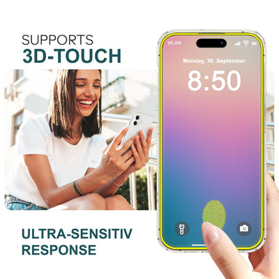 NALIA Set [3-in-1] 2x Schutzglas & 1x Rahmen kompatibel mit iPhone 16 Pro Max Glas, Klar Panzer-Glas 9H Full Screen-Protector Gehärtete Glasfolie Display-Schutz & Zubehör für Einfache Installation Default Title NALIA GlasSchutz