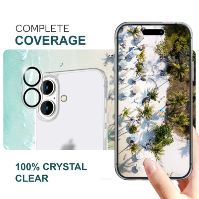 NALIA 2x Kamera-Schutzglas kompatibel mit iPhone 16 Plus Glas, Klarer Linsen-Schutz für Rückkamera, Kameraglas 9H Tempered Glass Protector Glasfolie Zwischenraum-Abdeckung, Kameraschutz Transparent Default Title NALIA GlasSchutz