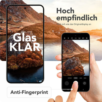 NALIA 2x Schutzglas für Samsung Galaxy S25 – Montagerahmen & 9H Full-Screen – ARMORGLASSX PRO (Glasfolie Transparent & Case-Friendly) – Marke aus Berlin