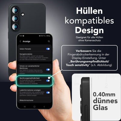 NALIA 2x Schutzglas für Samsung Galaxy S25 – Montagerahmen & 9H Full-Screen – ARMORGLASSX PRO (Glasfolie Transparent & Case-Friendly) – Marke aus Berlin
