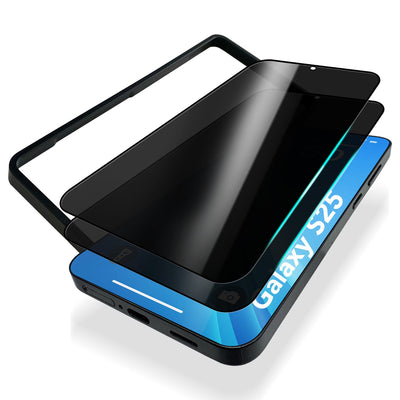 NALIA Privacy Blickschutzglas für Samsung Galaxy S25 – Inkl. Montagerahmen & 9H Härte – ANTISPYX PRO (Anti-Spy Displayschutz Full-Cover) – Marke aus Berlin Default Title NALIA GlasSchutz