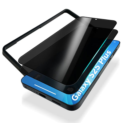 NALIA Privacy Blickschutzglas für Samsung Galaxy S25 Plus – Inkl. Montagerahmen & 9H Härte – ANTISPYX PRO (Anti-Spy Displayschutz Full-Cover) – Marke aus Berlin Default Title NALIA GlasSchutz