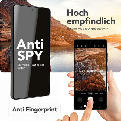 NALIA Privacy Blickschutzglas für Samsung Galaxy S25 Ultra – Inkl. Montagerahmen & 9H Härte – ANTISPYX PRO (Anti-Spy Displayschutz Full-Cover) – Marke aus Berlin Default Title NALIA GlasSchutz