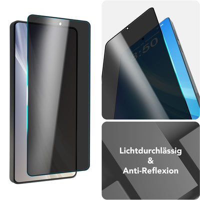 NALIA Privacy Blickschutzglas für Samsung Galaxy S25 Ultra – Inkl. Montagerahmen & 9H Härte – ANTISPYX PRO (Anti-Spy Displayschutz Full-Cover) – Marke aus Berlin Default Title NALIA GlasSchutz