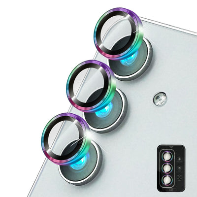 NALIA Glas Kameraschutzringe für Samsung Galaxy S25 – Linsenschutz & Case Friendly – FOCUS.PRO CLX (9H Härtegrad & Montagerahmen) – Marke aus Berlin Bunt NALIA GlasSchutz