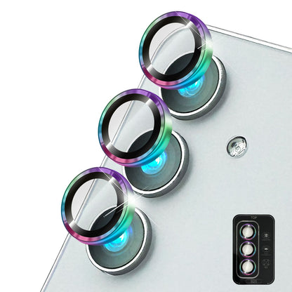 NALIA Focus.Pro CLX für Samsung Galaxy S25 Glas, Reflexionsfreier Kameraschutz, Einzeln Klare Schutzglas Ringe mit Farbrahmen, 9H Linsenschutz für Rück-Kamera, 3 Stück